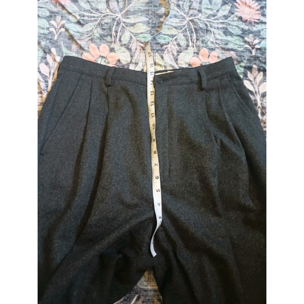 Vtg Eddie Bauer Womens Academia Wool Trouser Pants 12 Gray High Waist Old Money - Picture 10 of 12